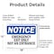 Signmission Exit Sign, Plastic, 18 in W, 12 in H, Emergency Exit Only Not An Entrance OS-2PACK-NS-P-1218-L-11820 - alternate 2